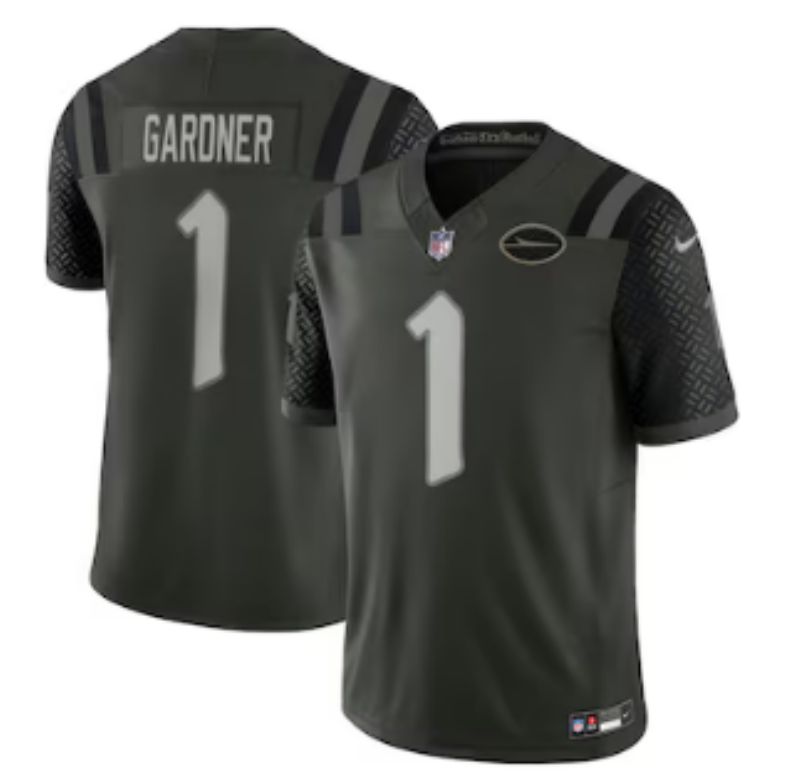 Men 2025 Nike New York Jets #1 Gardner green Throwback Limited NFL Jersey style 003->new york jets->NFL Jersey